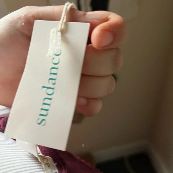 NWT Sundance Sheer Lace Dress 4 Burgundy Midi Embroidered Fairy Boho Party - Picture 4 of 8